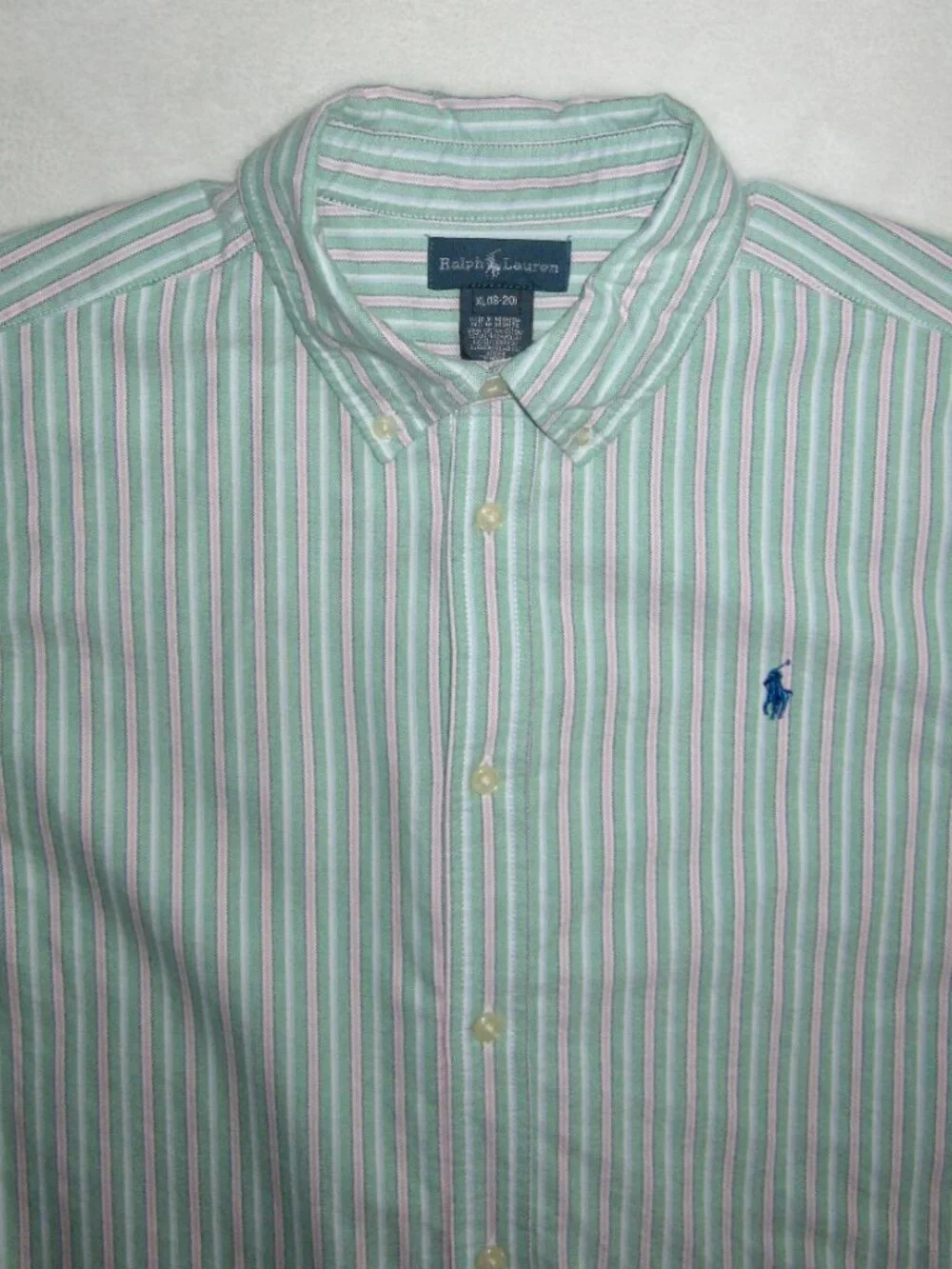 RALPH LAUREN Oxford Button Down Shirt Boy's XL 18-20